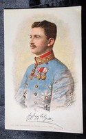 1914 Last Hungarian king iv. Archduke Károly, heir to the crown, contemporary photo sheet