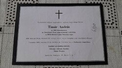 András Tímár mti, mta, obituary