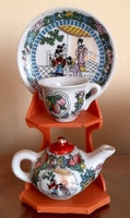 Kínai porcelán mini teás készlet.