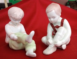 Aquincum porcelán gyermekpár