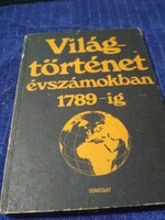 World history in years up to 1789
