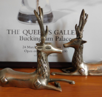 Vintage French Casting Deer Pair