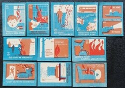 Gy27 / 1967 fire protection match tag complete series of 11 pcs