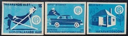 Gy39 / 1962 otp match tag complete series of 3 pcs