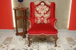 Baroque-style winged armchair, armchair with armrests