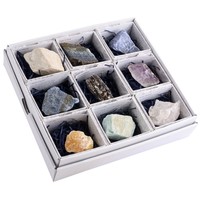 9 pieces of mineral mix - in a disbox - with English name cards
