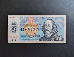 Csehszlovákia 20 Korona / Korun 1988, F+-VF (IV.)