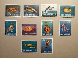 San Marino fauna, marine fishes 1966