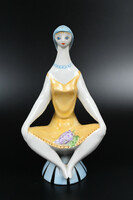 Zsolnay porcelain girl with grapes, Turkish János