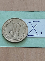 Chile 10 pesos 1999 nickel-brass bernardo o'higgins x