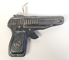 Retro tobacconist, tape cartridge disc pistol toy