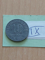 German Empire deutsches reich 10 pfennig 1922 zinc, ii. William ix