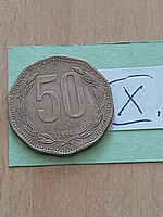 Chile 50 pesos 1994 aluminum bronze, bernardo o'higgins, x