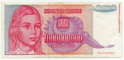 Jugoszlávia 1 000 000 000 jugoszláv Dinár, 1993