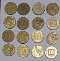 16 pieces of Israel 10 agorot (t-23)
