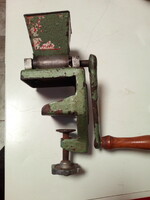 Antique poppy grinder.