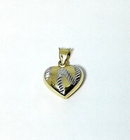 Yellow-white gold heart pendant (zal-au124256)