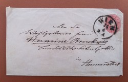 Old envelope, 19th century, with a gift