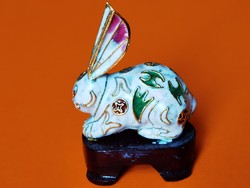 Chinese enamel rabbit figure bunny