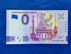 Germany 0 euro 2023 berlin brandenburg gate tv tower bear! Rare commemorative paper money!