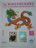 Ei41 / 1996 Chinese hologram commemorative sheet with serrated red serial number