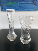 2 db gyönyörűen metszett kristályüveg váza - crystal glass bowl or vase (M16)
