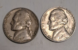 2 darab 1968. 1978  USA 5 Cent (T-43)