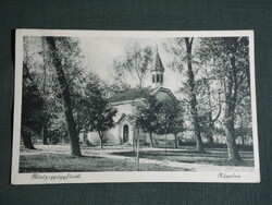 Postcard, detail of the view of the Hévíz chapel, 1929