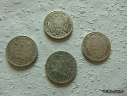France 4 pieces of silver 2 francs early years!