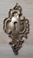 Neo-rococo bronze furniture ornament, lock tag, furniture beater