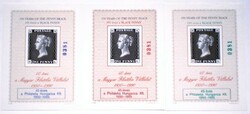 Ei38g / 1995 45 years of philatelia hungarica kft commemorative sheet set with overprint