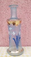 Art Nouveau broken glass medicinal water bottle gilded and decorated with floral motifs