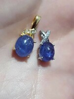 925 Sterling silver pendant with tanzanite gemstone, 2 types