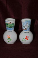 2 small ceramic vases