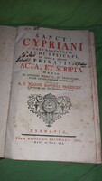 1761. Joanne Baptista Prileszky - SZENT CIPRIÁN KARTHAGÓI PÜSPÖK élete  ANTIK KÖNYV a képek szerint