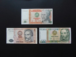 Peru 50 - 100 - 1000 Intis banknotes lot!