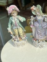 Large baroque porcelain pair