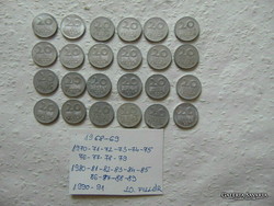 24 pieces of aluminum 20 fils lot! All different years
