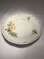 Zsolnay plate with yellow roses