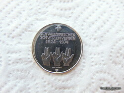 Switzerland Silver Commemorative Medal 1974 14.91 Grams of 900 Silver