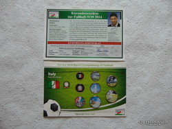 Italy soccer world cup 8 coins 2014 in blister!