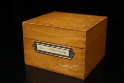 Retro office wood storage / box / old German document holder / picture box