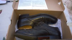 Coffee brown men's leather shoes size 45 Bonyhád-Hungarian, quality