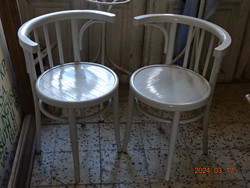Couple !! Old vintage provence thonet type arm chair arm chair horseshoe chair