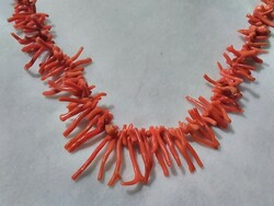 Coral necklace, real red orange color