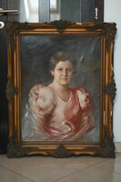 Faragó-szignós női portré