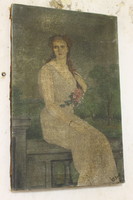 Antique signed painting 379