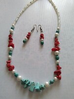 Beautiful handcrafted pearl necklace + gift earrings