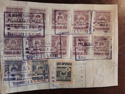 1921.Értékpapír forgalmi adó bélyegek.