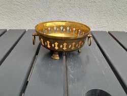 Beautiful solid copper bowl with claw feet